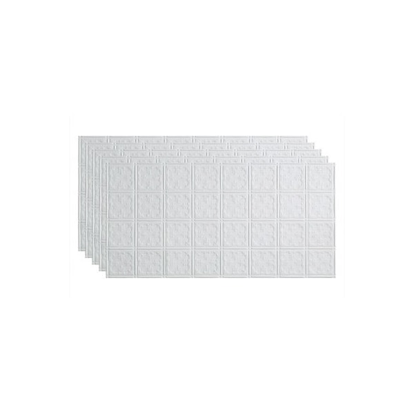Acoustic Ceiling Products Fasade Traditonal 10 - 48-3/8" x 24-3/8" PVC Glue Up Tile in Matte White - PG5801 PG5801 - main